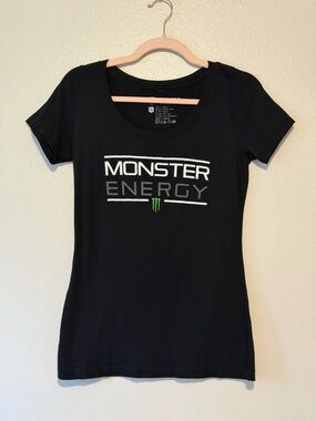 Monster Energy Women's Black Logo Short-Sleeve Tee